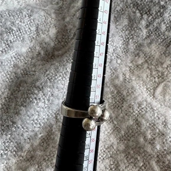 Vintage Anna Greta Eker Silver Modernist ‘Jester’ Sterling Silver Ring - Picture 7 of 15